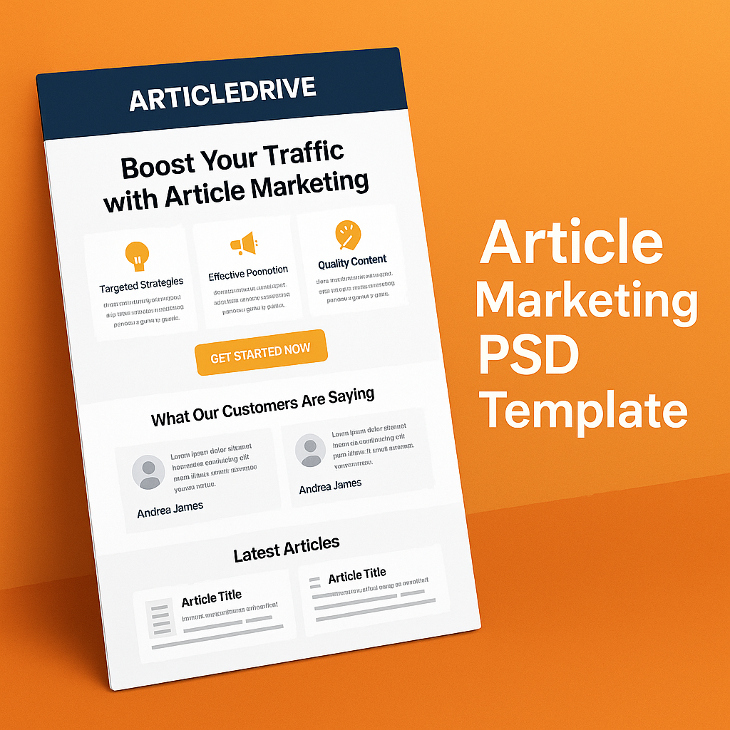 ArticleDrive – PSD Website Template (Edition 2 of 2)