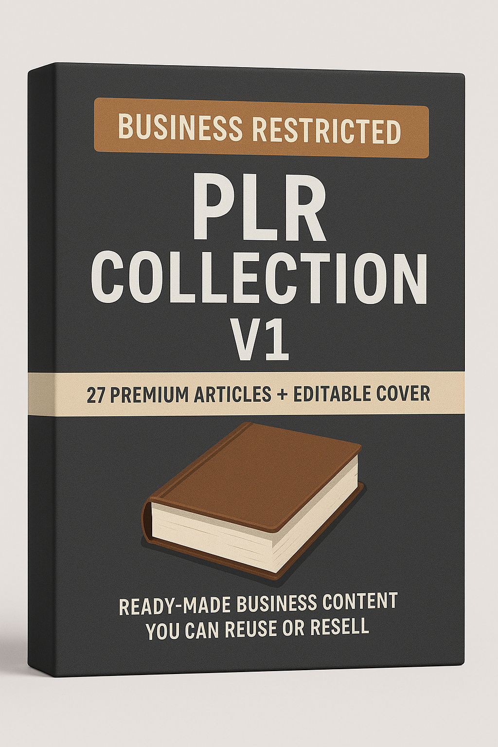 Business Restricted PLR Collection V1 – 27 Premium Articles + Editable Cover