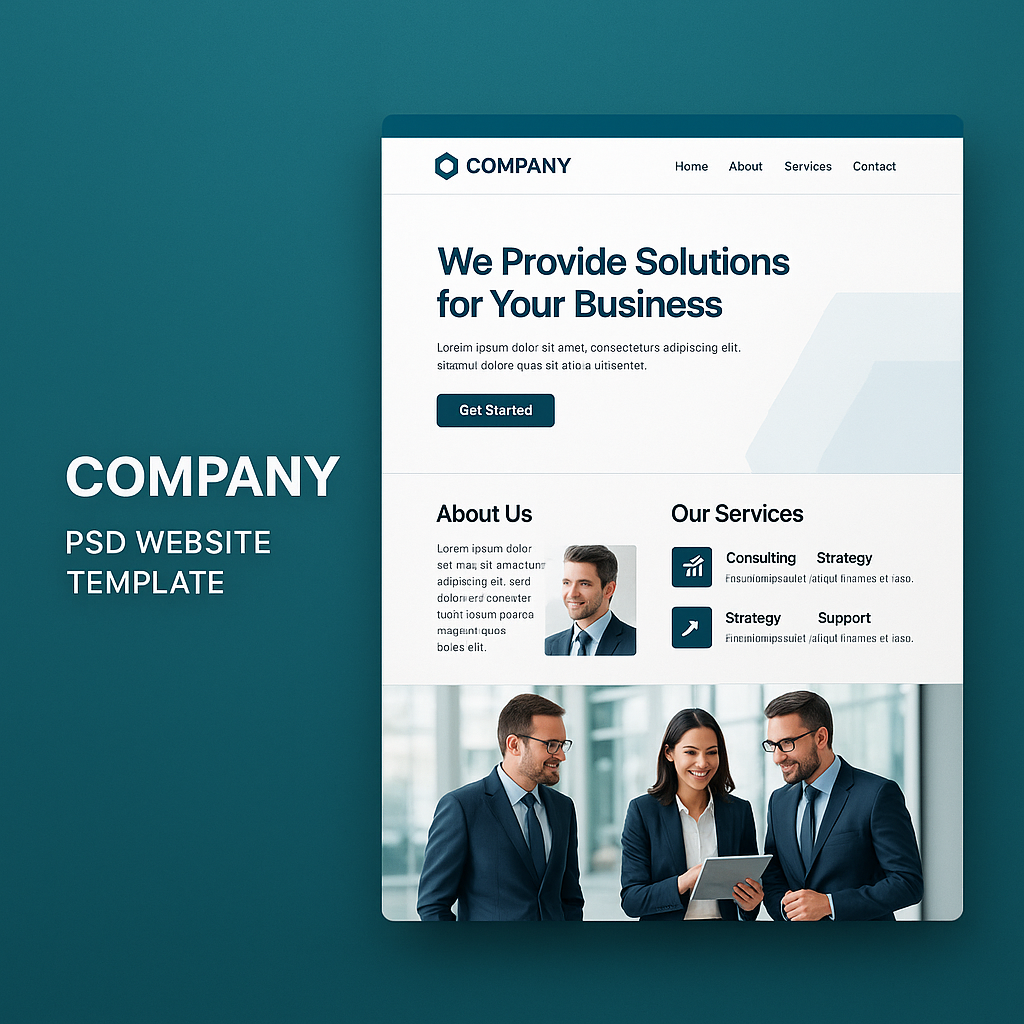CorpBuild – Company Website PSD Template (Edition 2 of 5)