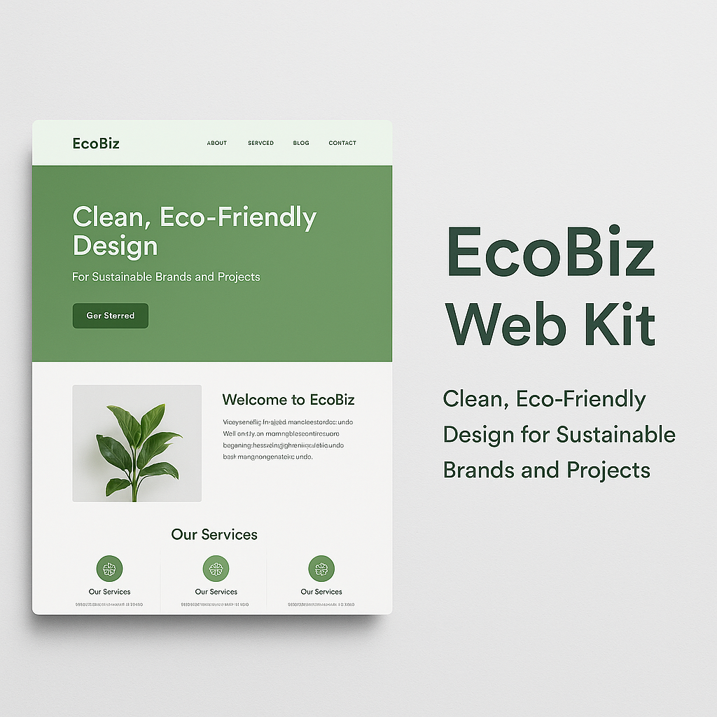 EcoBiz Web Kit – Green HTML & PSD Template