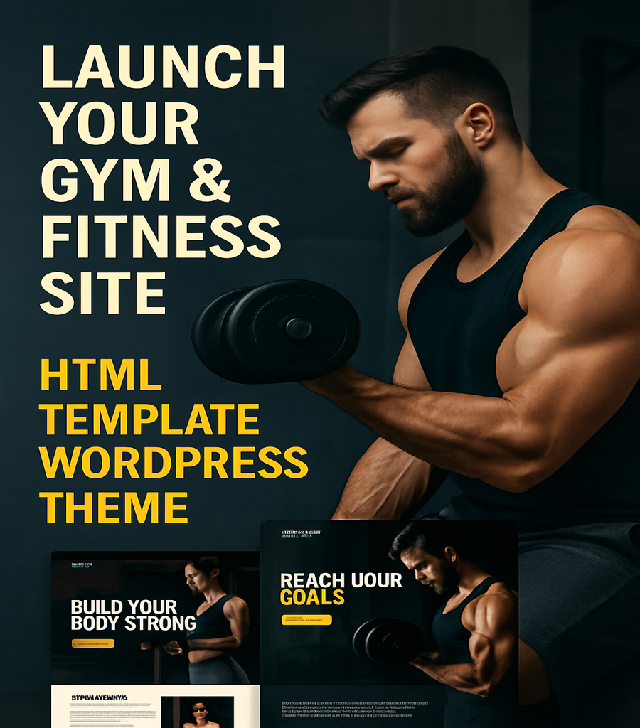 Gym & Fitness Website Pack – HTML Template + WordPress Theme