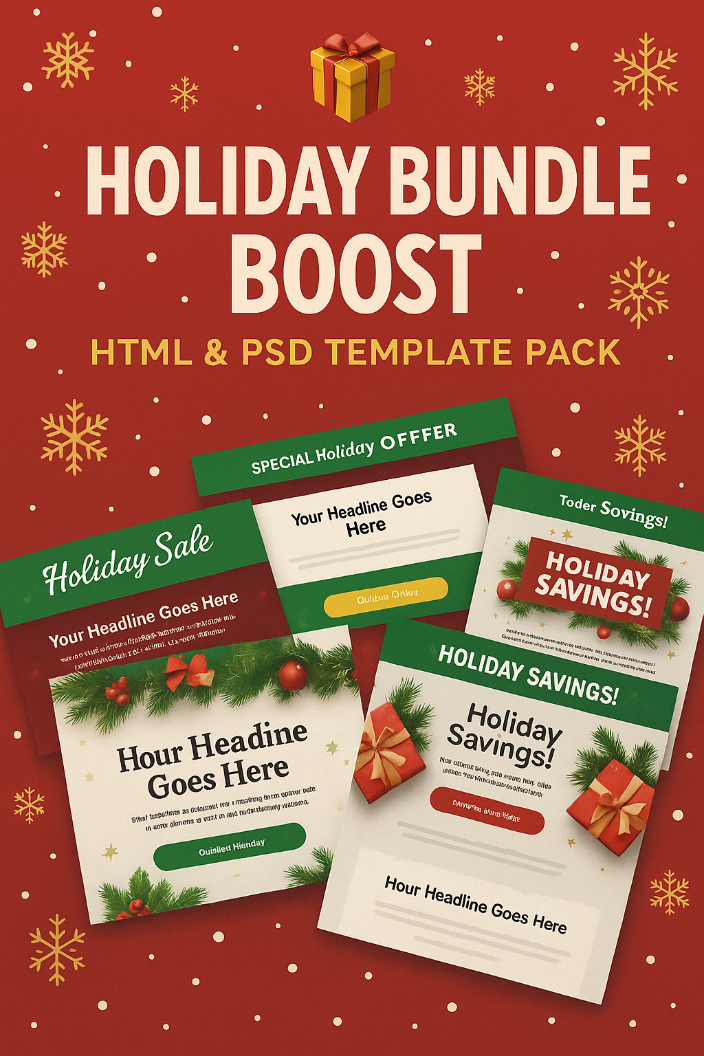 Holiday Bundle Boost – HTML & PSD Template Pack