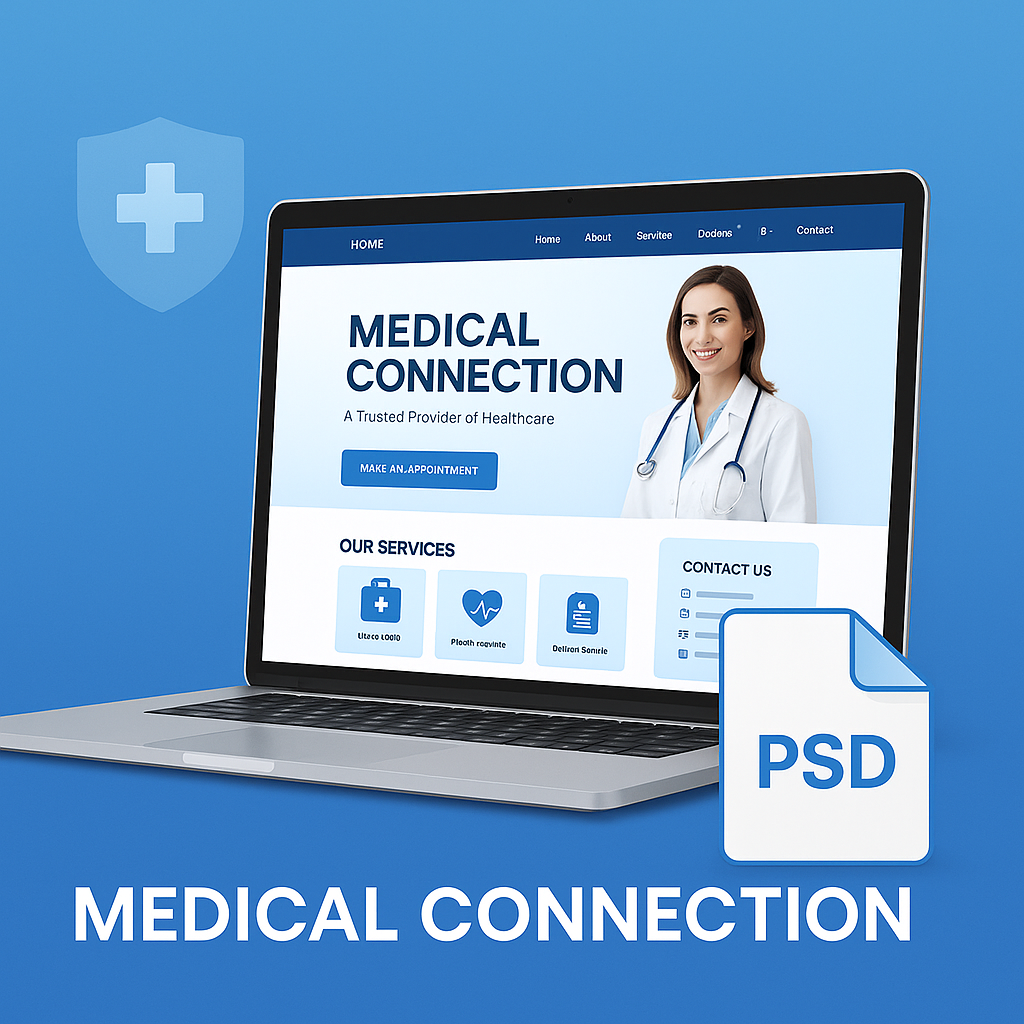 MediConnect – Medical Website PSD Template