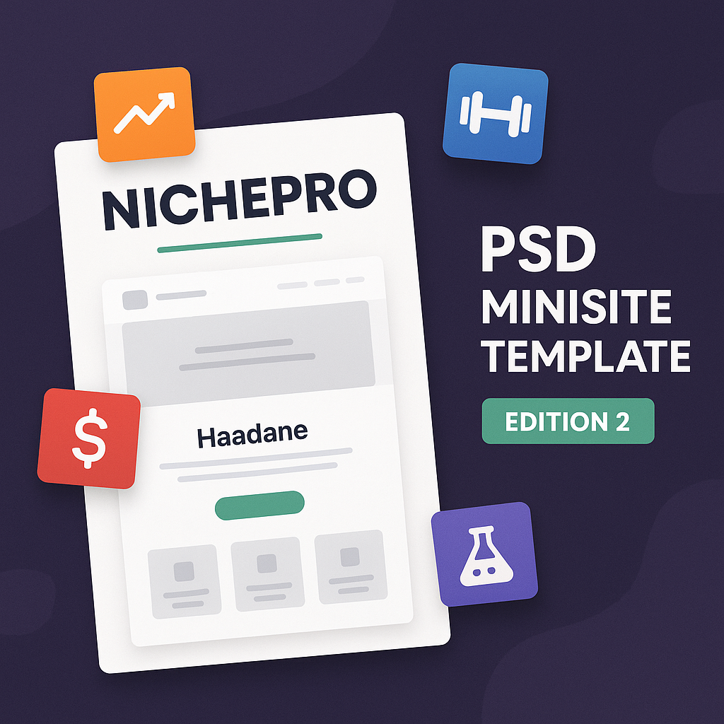 NichePro – PSD Minisite Template (Edition 2 of 2)