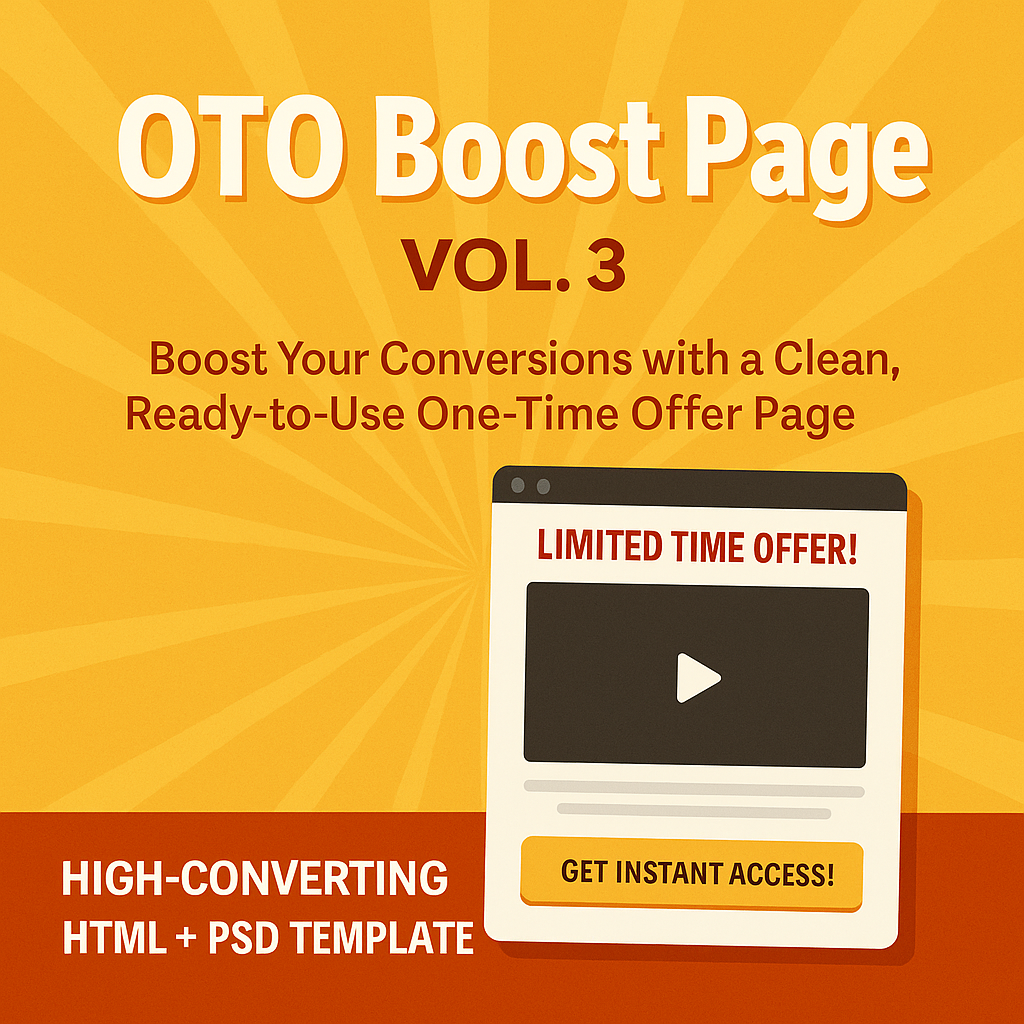 OTO Boost Page Vol. 3 – High-Converting HTML + PSD Template