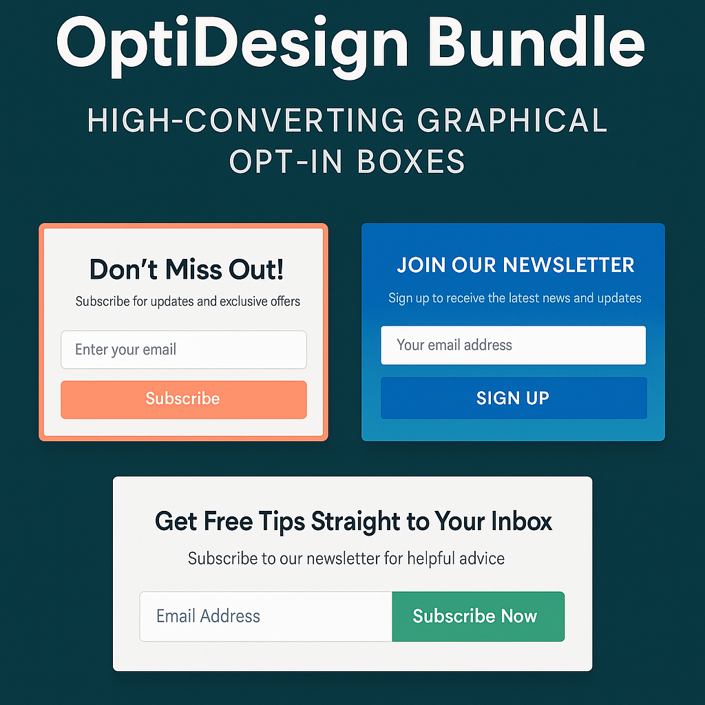 OptiDesign Bundle – High-Converting Graphical Opt-In Boxes