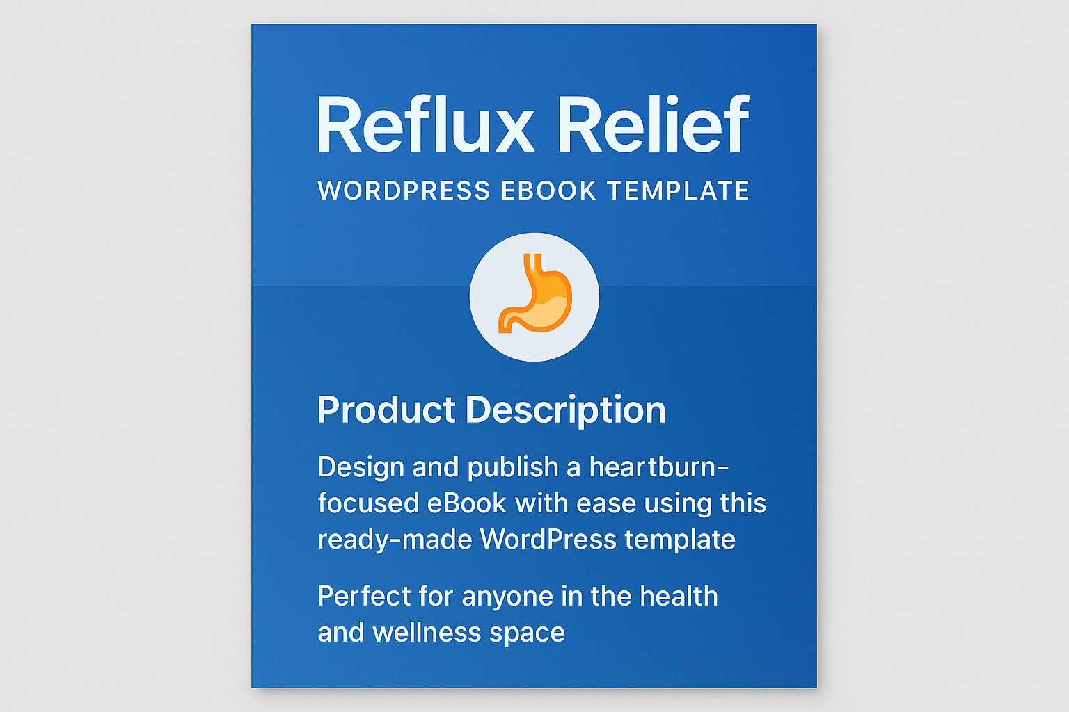 Reflux Relief – WordPress eBook Template