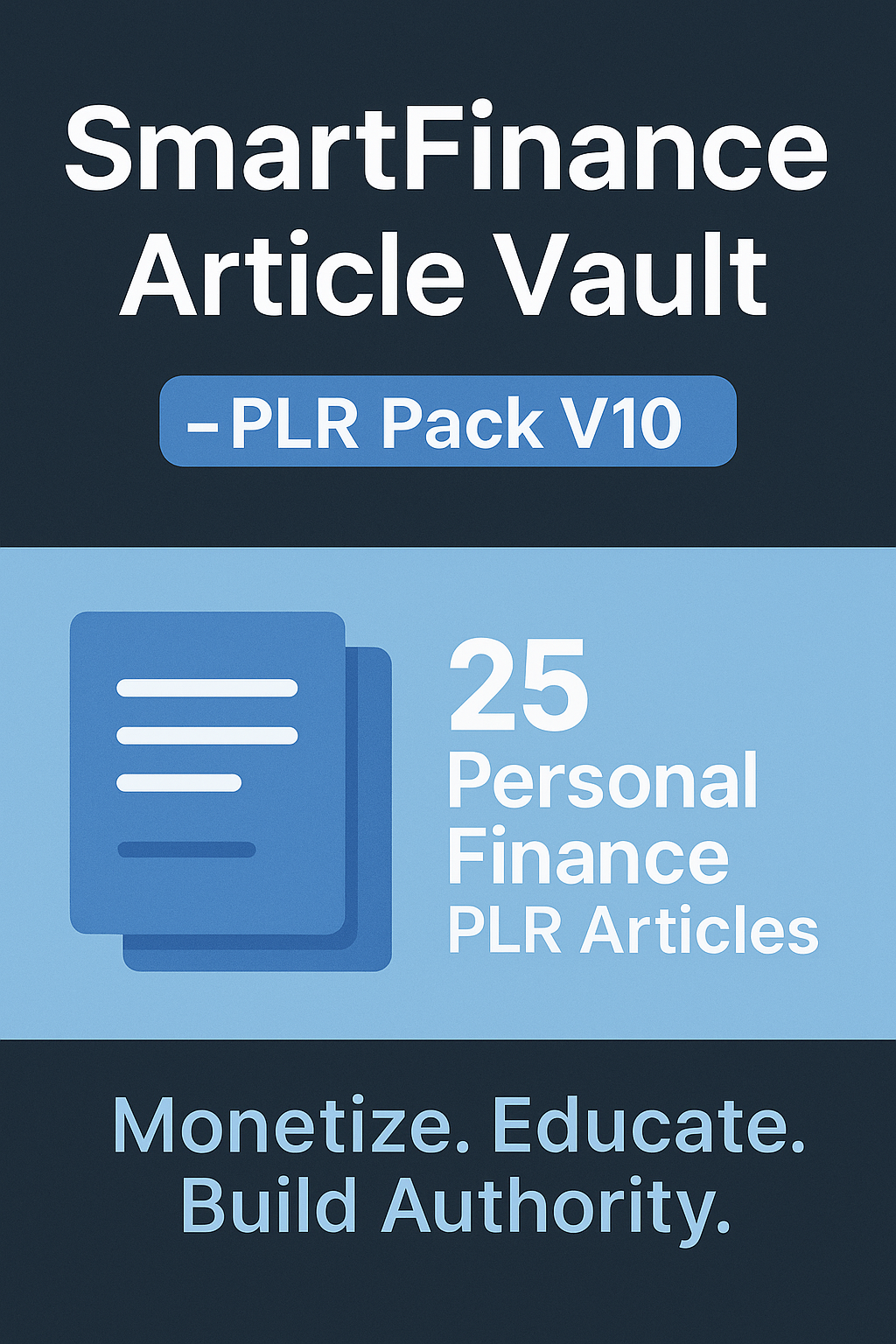 SmartFinance Article Vault – PLR Pack V10