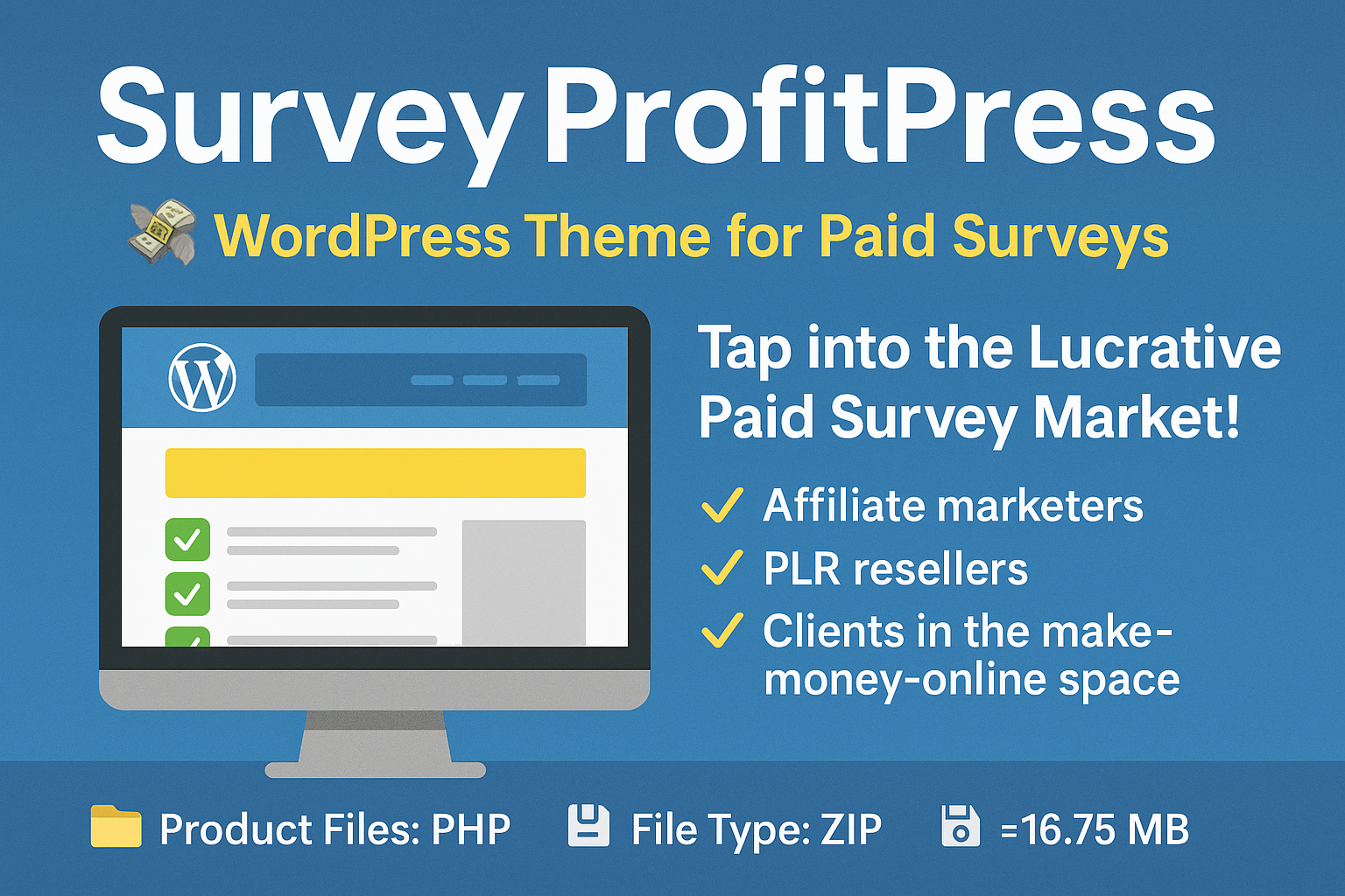 SurveyProfitPress – WordPress Theme for Paid Surveys