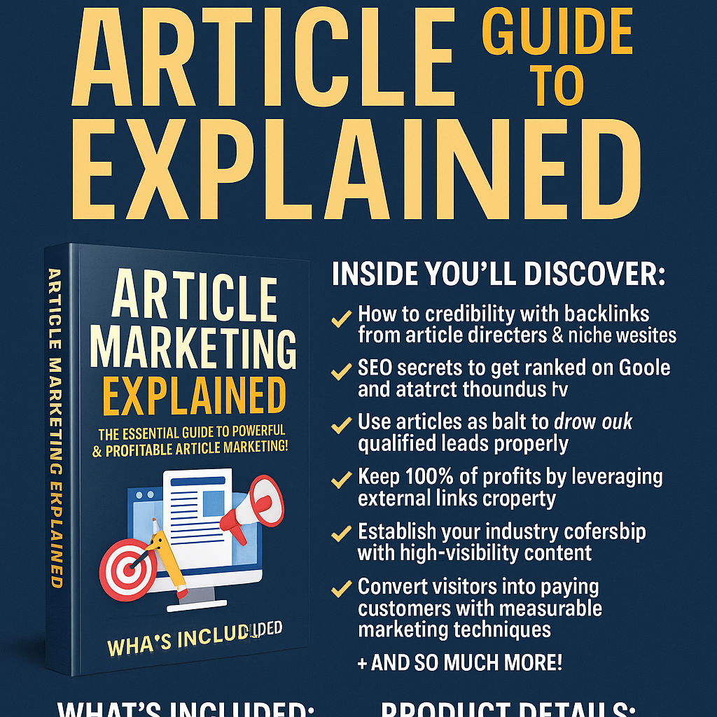 The Essential Guide to Powerful & Profitable Article Marketing!