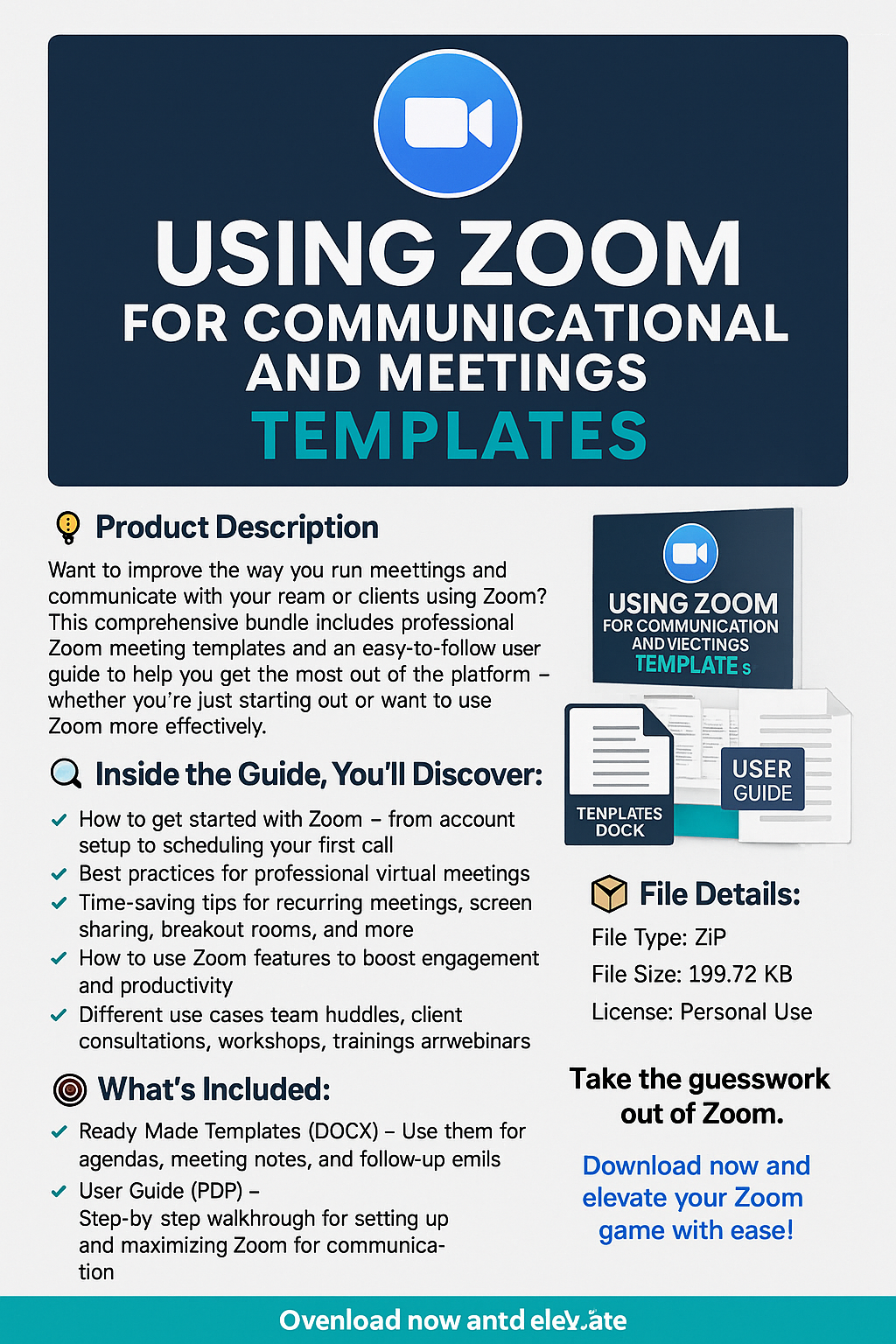 Using Zoom For Communication and Meetings Templates