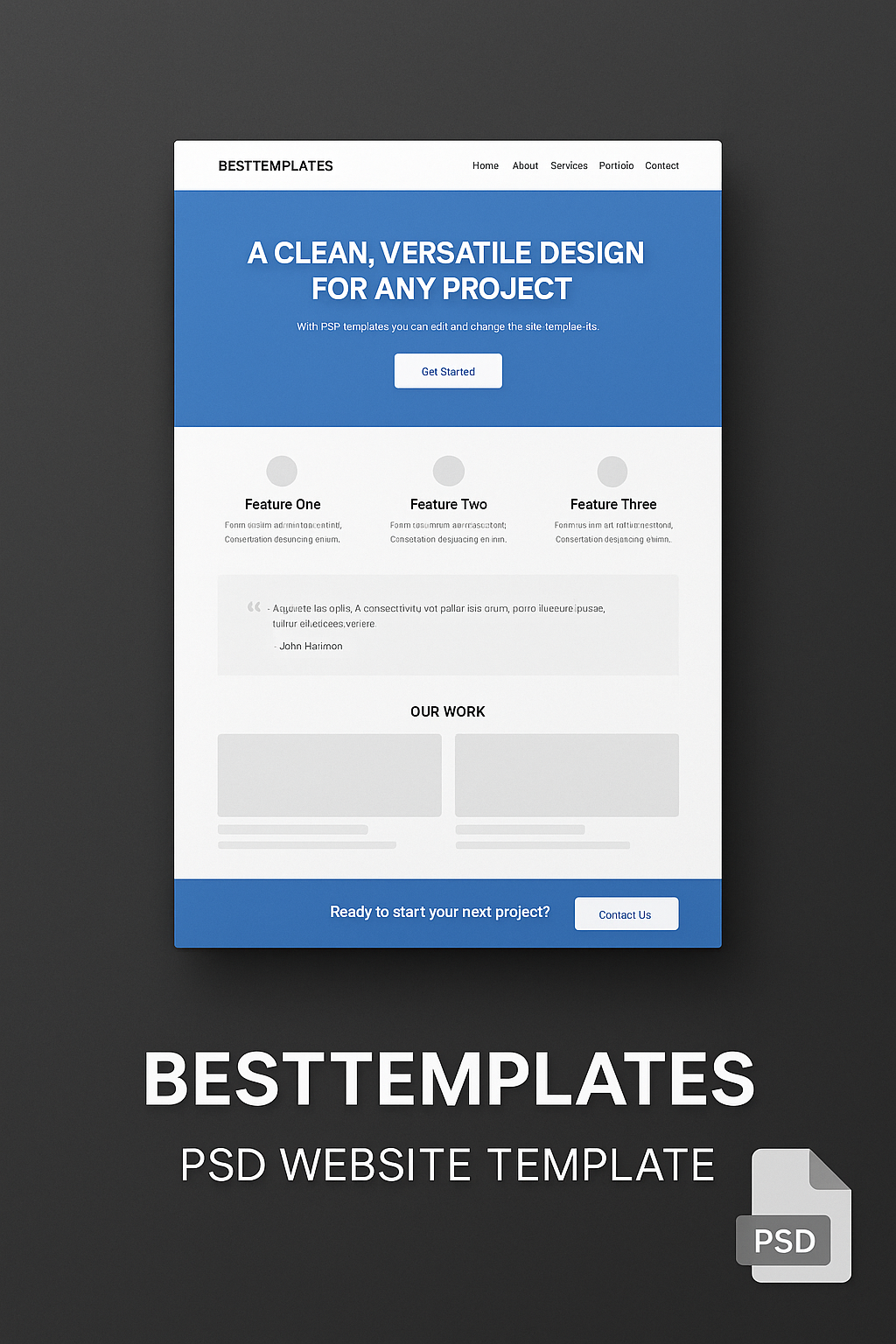 BestTemplates – Premium PSD Website Template