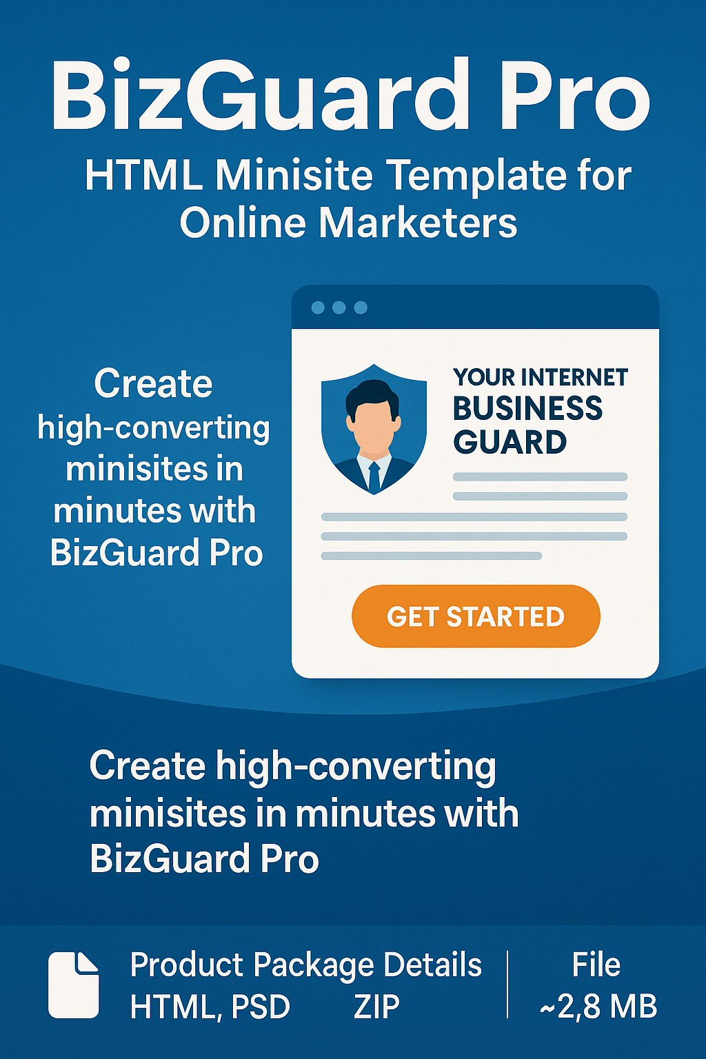 BizGuard Pro – HTML Minisite Template for Online Marketers