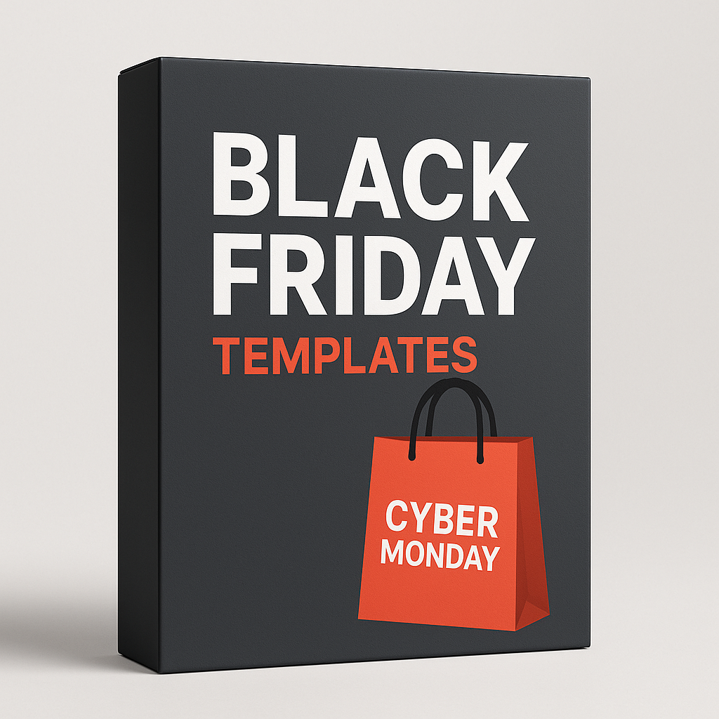 Black Friday & Cyber Monday Templates – HTML + PSD Pack