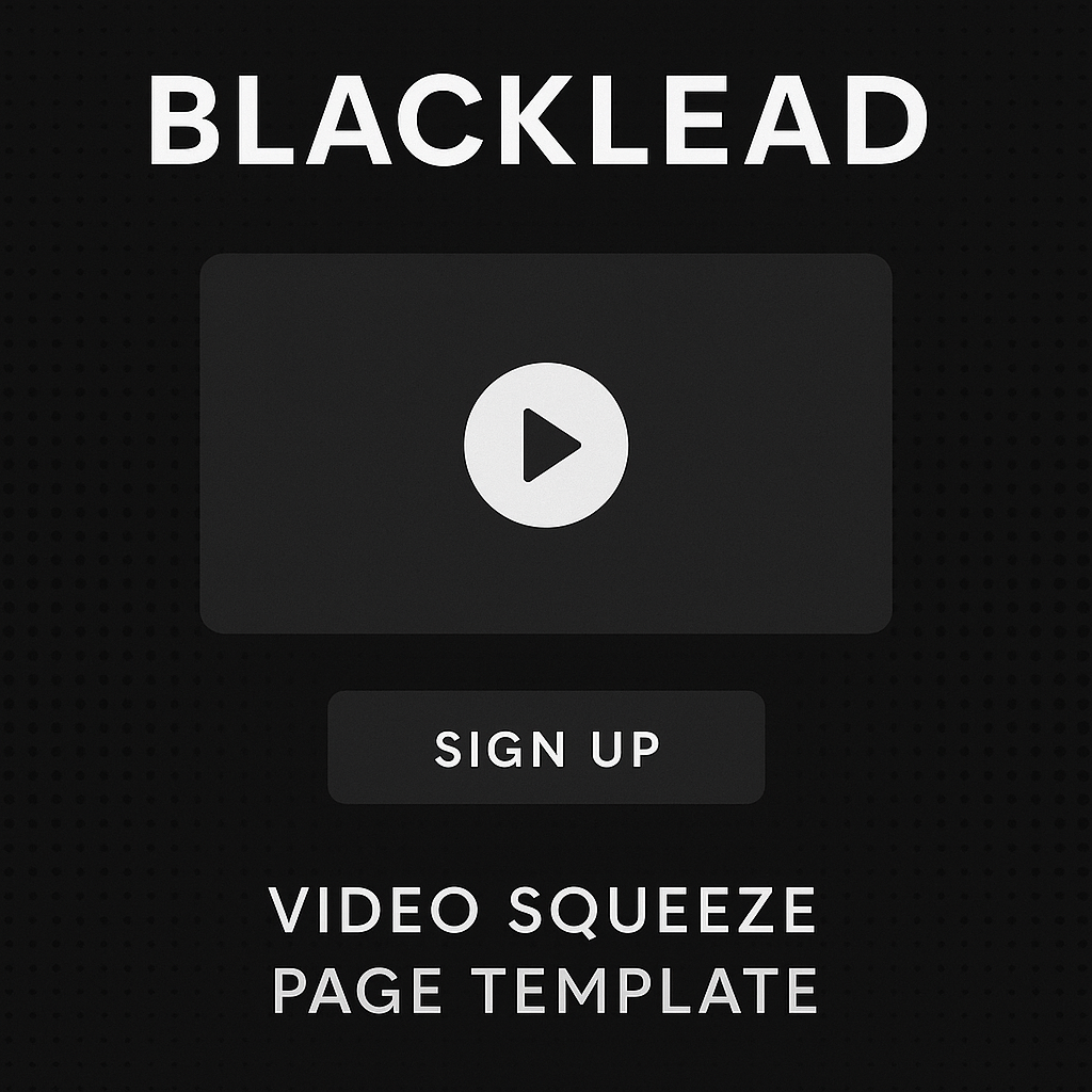 BlackLead - Video Squeeze Page Template