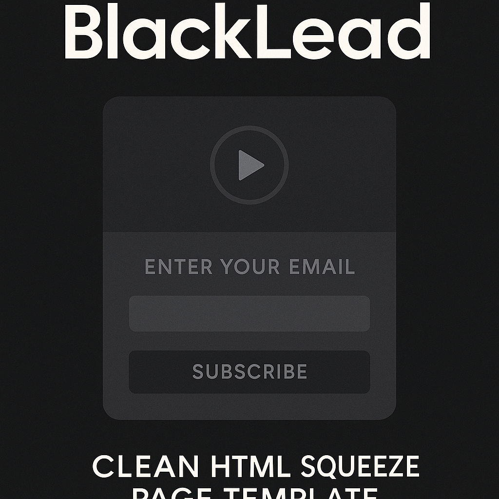 BlackLead - Clean HTML Squeeze Page Template