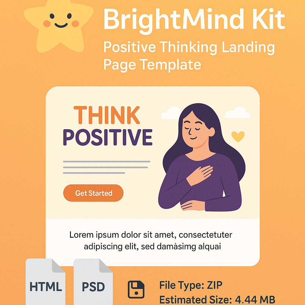 BrightMind Kit – Positive Thinking Landing Page Template