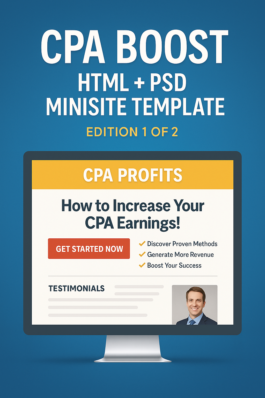 CPA Boost – HTML + PSD Minisite Template (Edition 1 of 2)