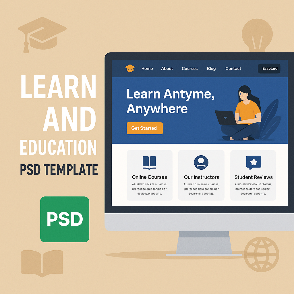 EduMaster – Learning & Education PSD Website Template