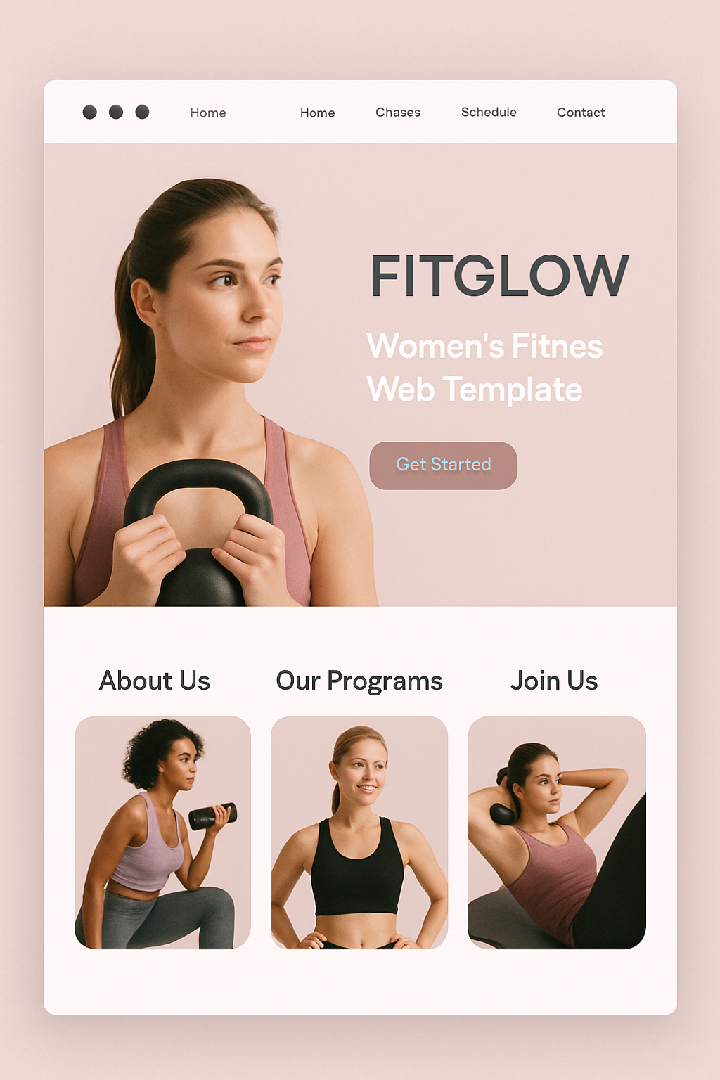 FitGlow – Women’s Fitness Web Template (PSD)