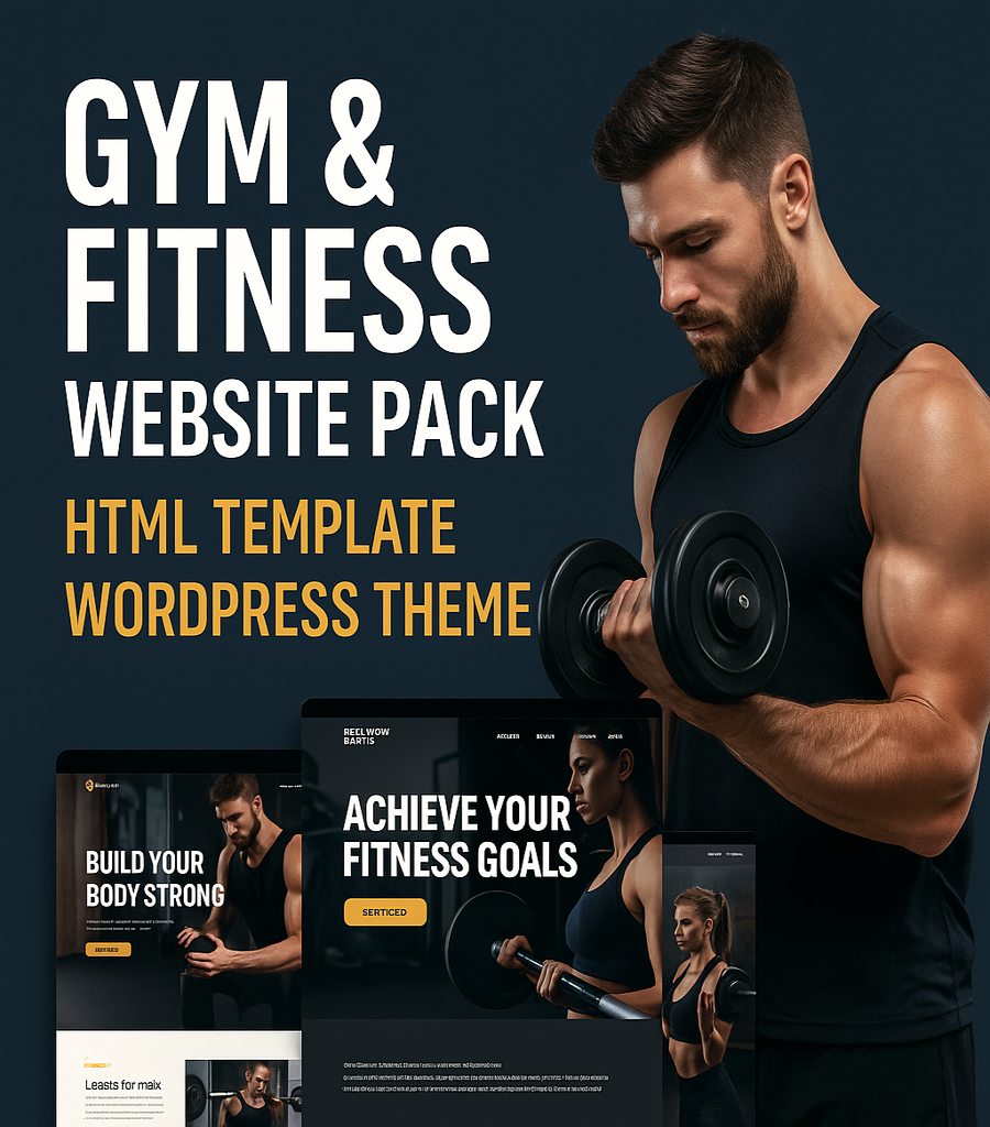 Gym & Fitness Website Pack – HTML Template + WordPress Theme