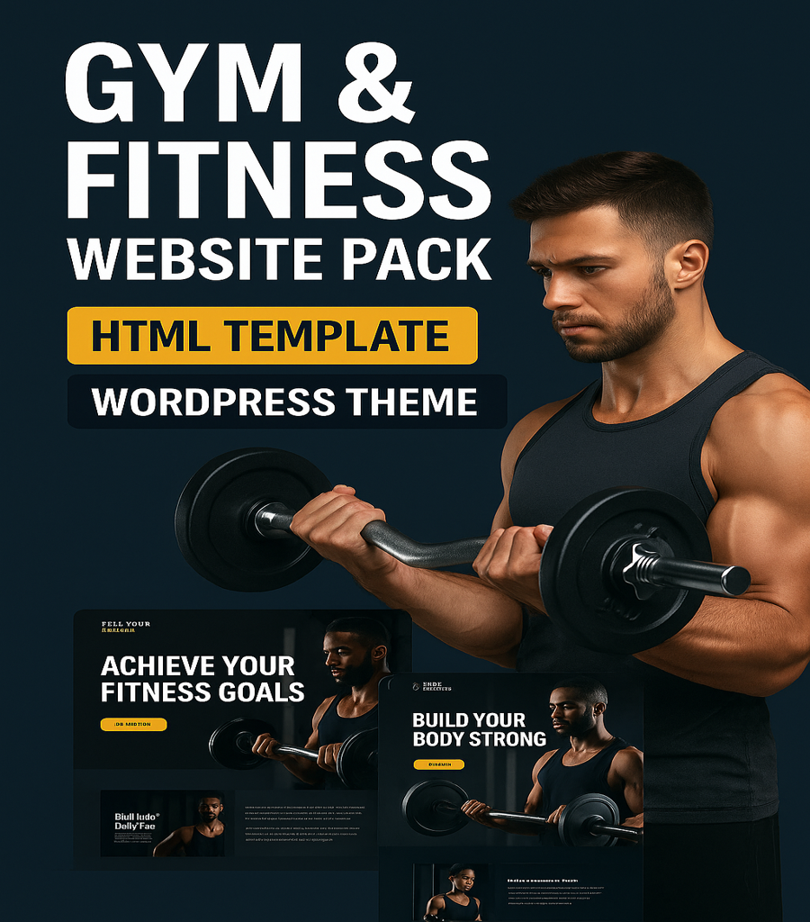 Gym & Fitness Website Pack – HTML Template + WordPress Theme