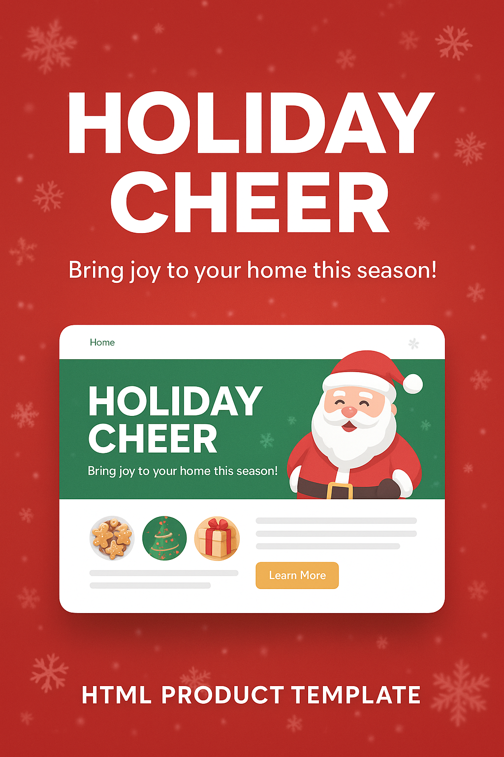 Holiday Cheer – HTML Product Page Template