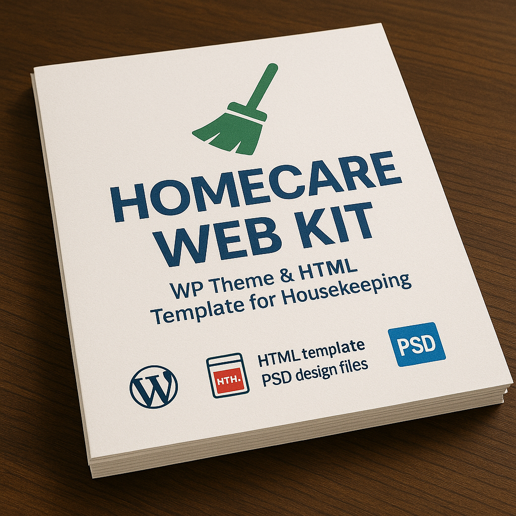 HomeCare Web Kit – WP Theme & HTML Template for Housekeeping