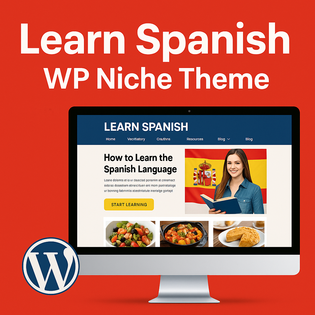 Learn Spanish – WordPress Niche Blog Package