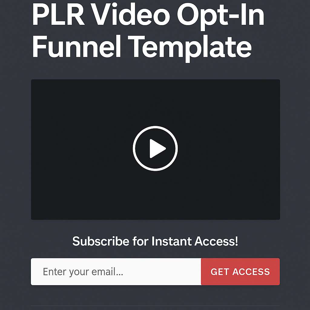 LicenseLead Pro – PLR Video Opt-In Funnel Template