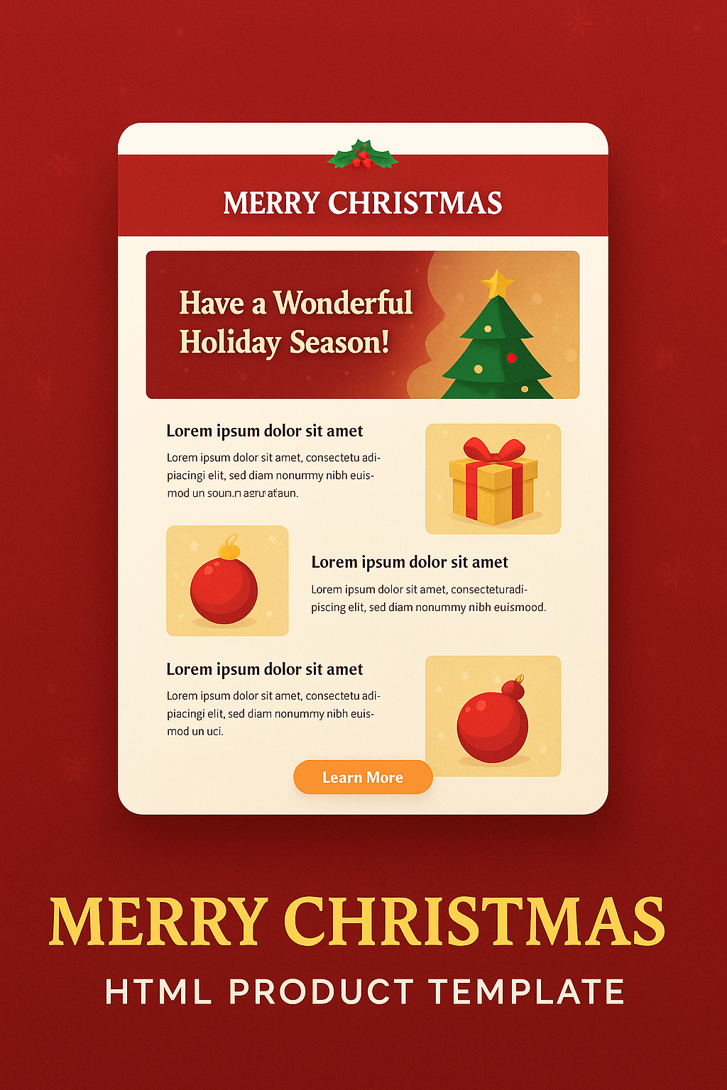 Merry Christmas – HTML Product Page Template