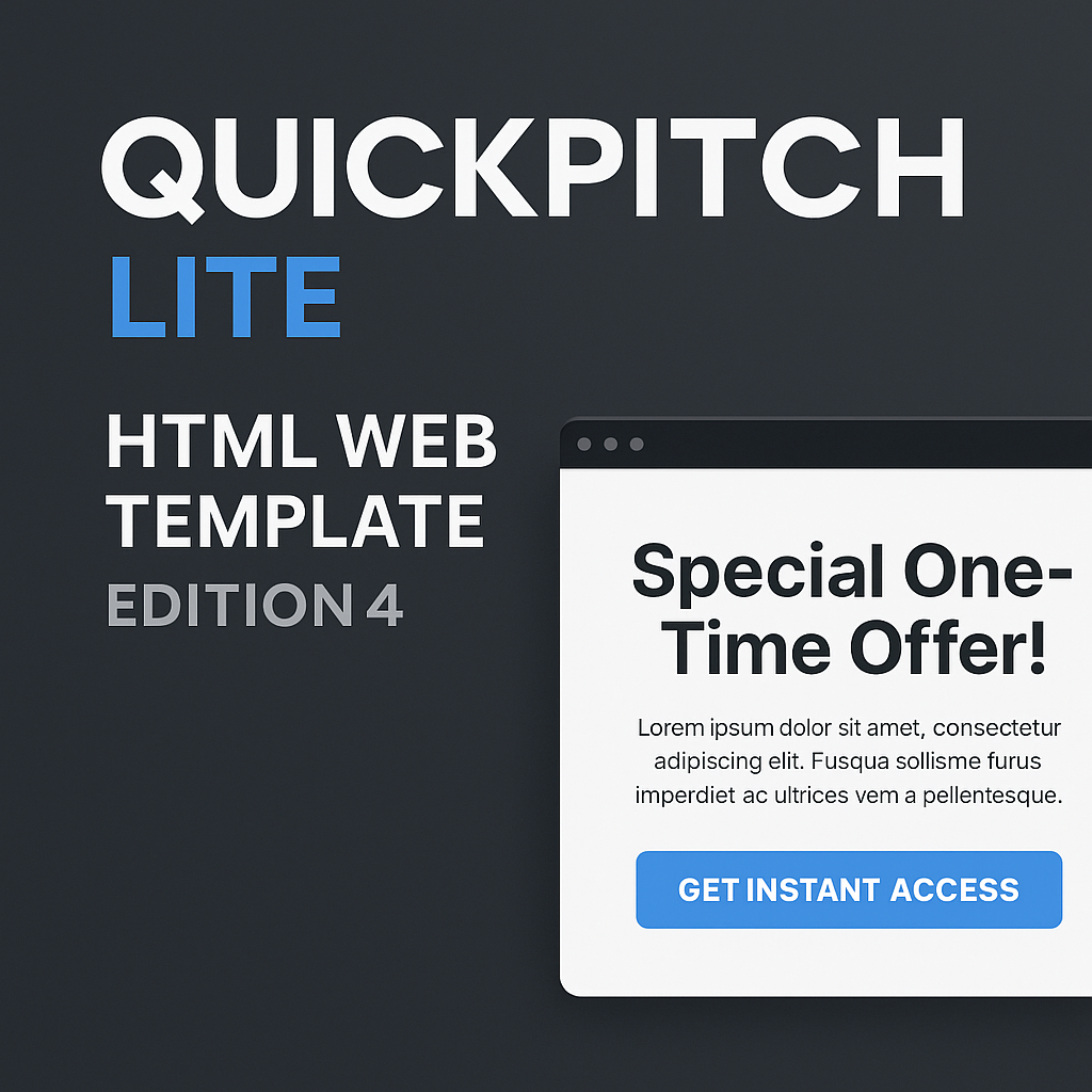 QuickPitch Lite - HTML Web Template Edition 4