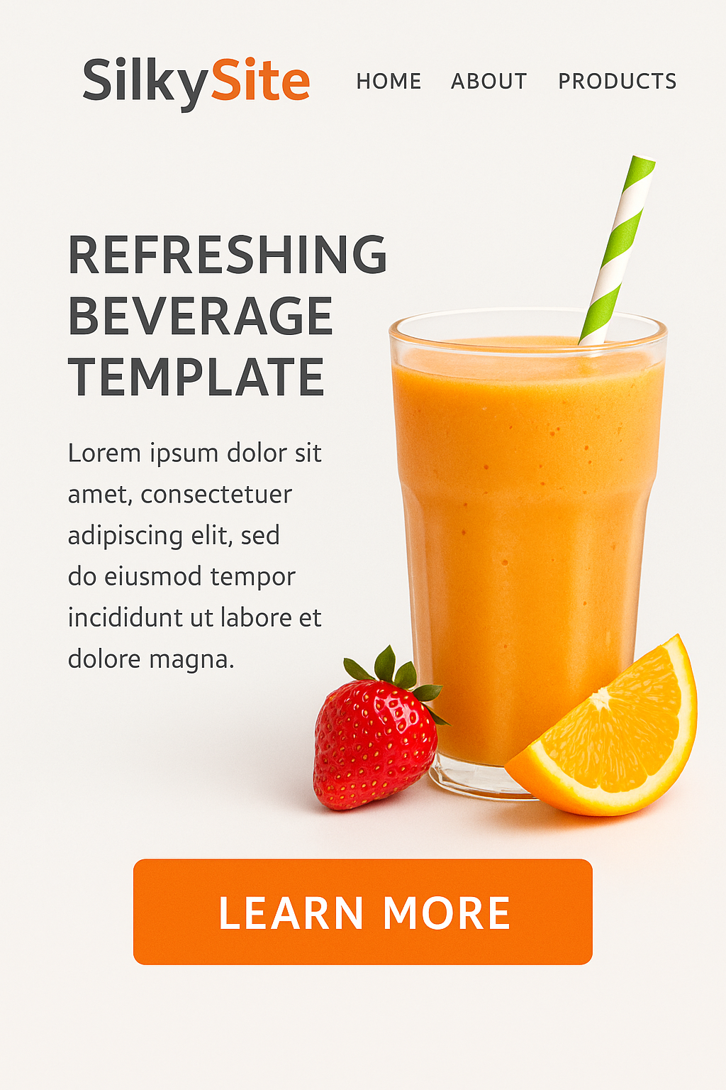 SilkySite Template – HTML & PSD Pack for Beverage Brands