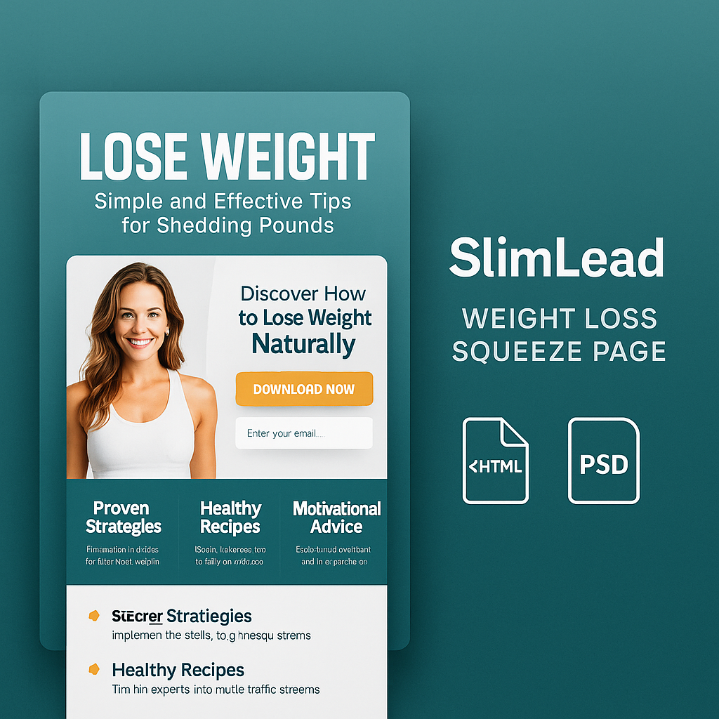 SlimLead – Weight Loss Squeeze Page (HTML + PSD)