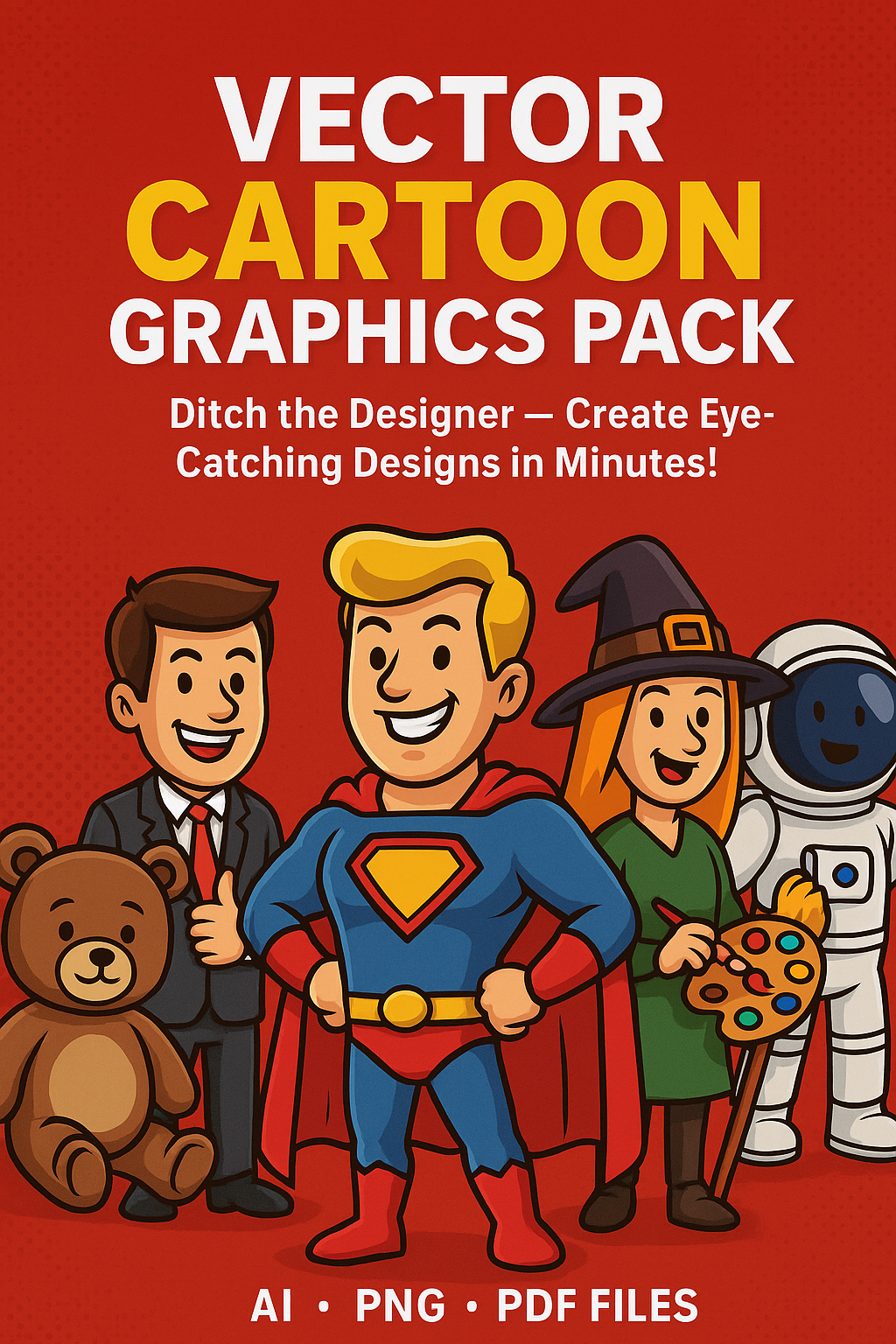 Vector Cartoon Graphics Pack – Mascots, Characters & More!