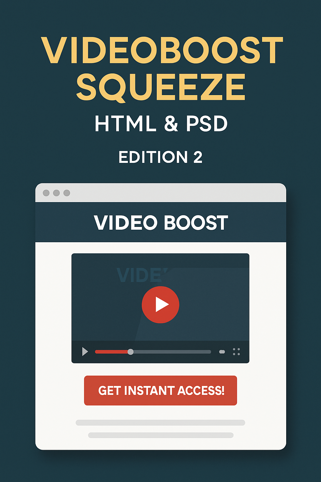 VideoBoost Squeeze – HTML & PSD Edition 2
