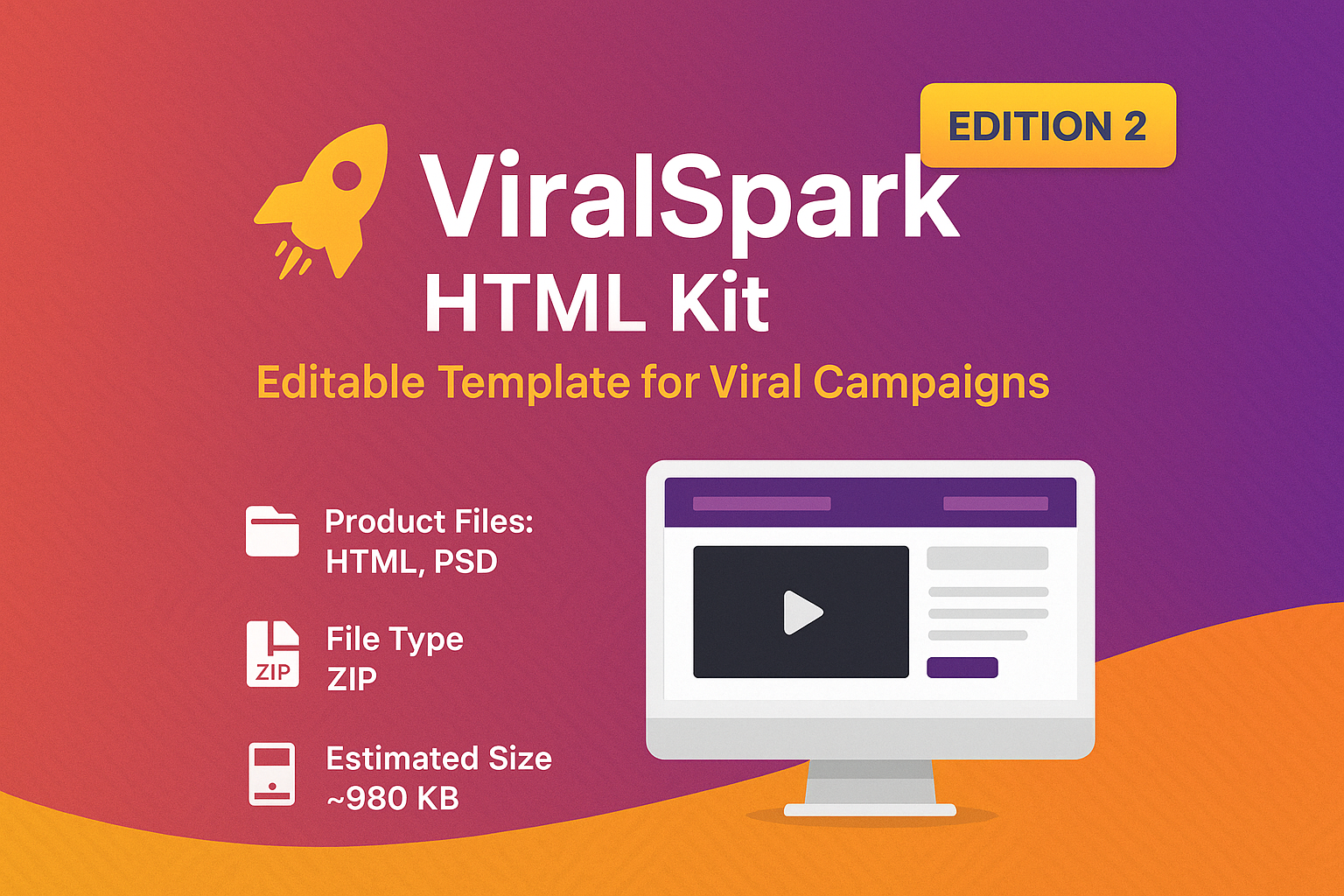 ViralSpark HTML Kit - Editable Template for Viral Campaigns Edition 2