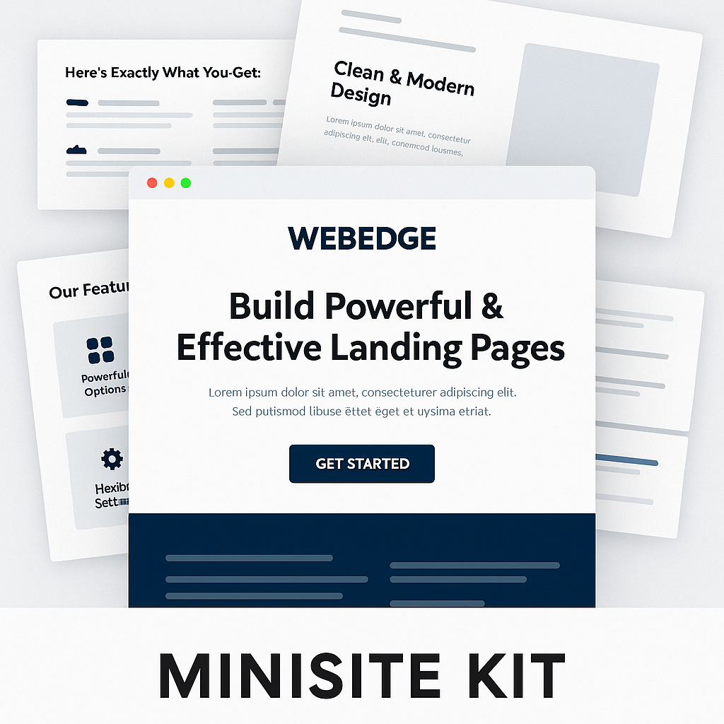 WebEdge Minisite Kit – Clean HTML/PSD Template Pack (Vol. 2)
