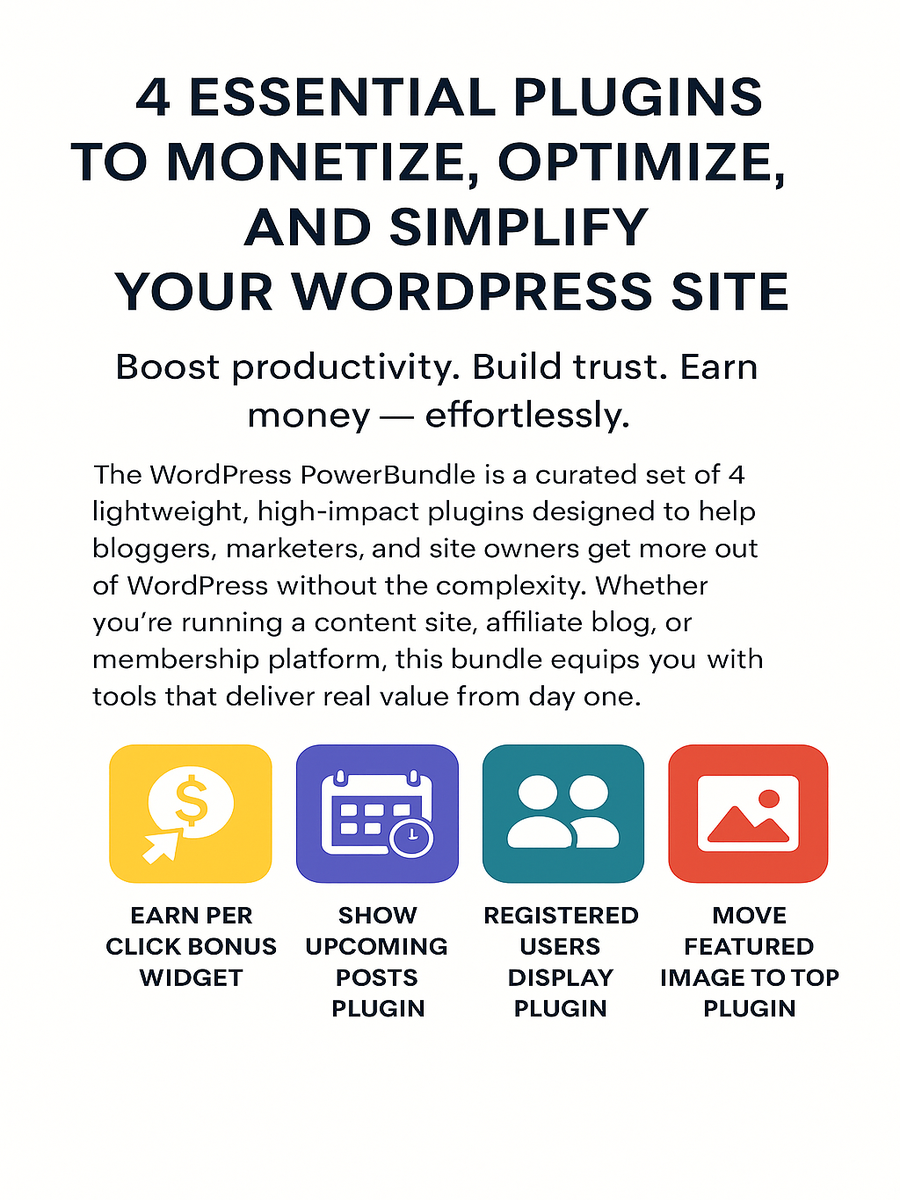 WordPress PowerBundle: 4 Plugins to Turbocharge Your Site